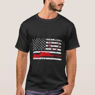 Deer Hunting Gifts Amerikaanse vlag Verenigde Stat T-shirt