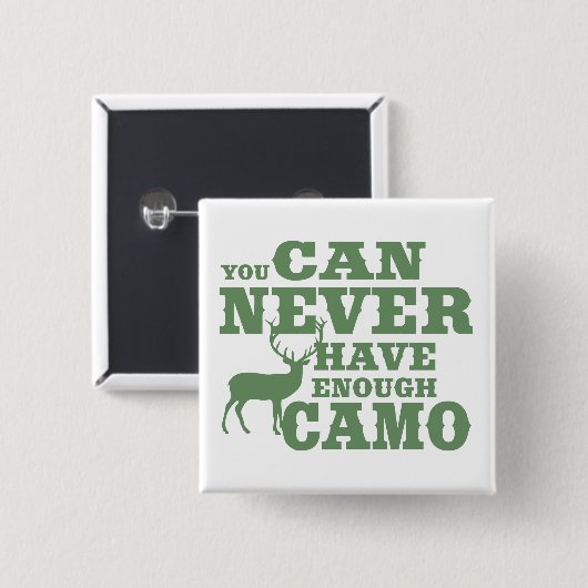 Deer Hunting Humor Camouflage Vierkante Button 5,1 Cm (Voorkant /achterkant)