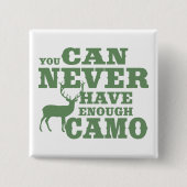 Deer Hunting Humor Camouflage Vierkante Button 5,1 Cm (Voorkant)
