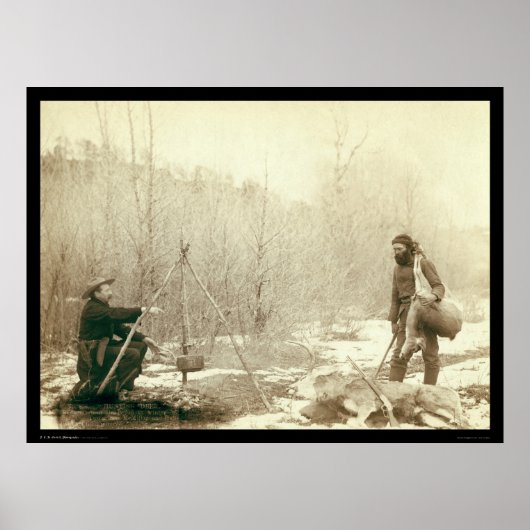 Deer Hunting in Deadwood South Dakota 1887 Poster (Voorkant)