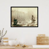 Deer Hunting in Deadwood South Dakota 1887 Poster (Keuken)