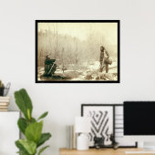 Deer Hunting in Deadwood South Dakota 1887 Poster (Thuiskantoor)