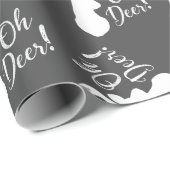 Deer Hunting Lodge Baby shower Antlers Boy Blue Cadeaupapier (Rol Hoek)