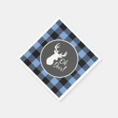 Deer Hunting Lodge Baby shower Antlers Boy Blue Servet (Hoek)