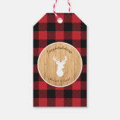 Deer Hunting Lodge Baby shower Antlers Cadeaulabel (Voorkant)