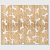Deer Hunting Lodge Baby shower Antlers Cadeaupapier (Vlak)