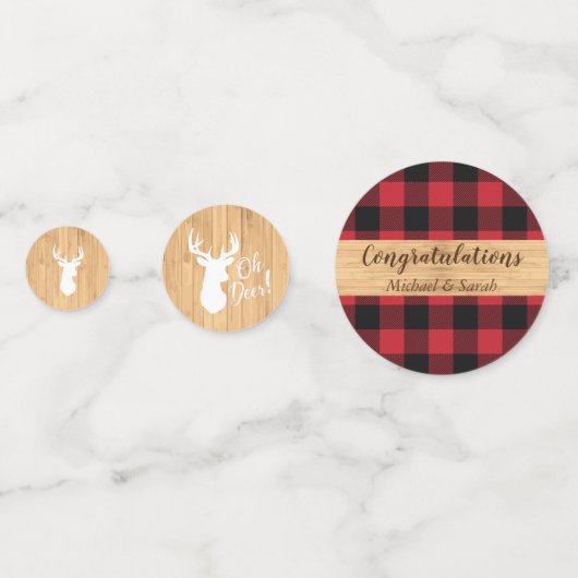Deer Hunting Lodge Baby shower Antlers Confetti (Voorkanten)