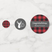 Deer Hunting Lodge Baby shower Antlers Confetti (Achterkanten)