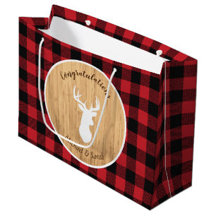 Deer Hunting Lodge Baby shower Antlers Groot Cadeauzakje