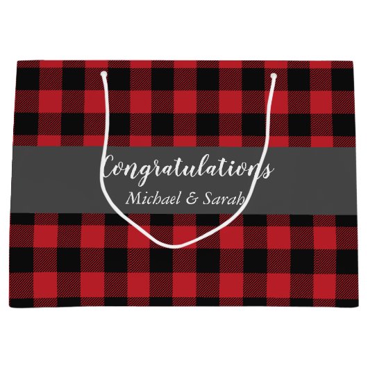 Deer Hunting Lodge Baby shower Antlers Groot Cadeauzakje (Voorkant)