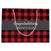 Deer Hunting Lodge Baby shower Antlers Groot Cadeauzakje (Achterkant)