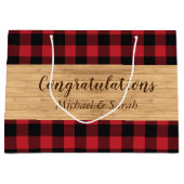 Deer Hunting Lodge Baby shower Antlers Groot Cadeauzakje (Voorkant)