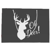 Deer Hunting Lodge Baby shower Antlers Groot Cadeauzakje (Achterkant)