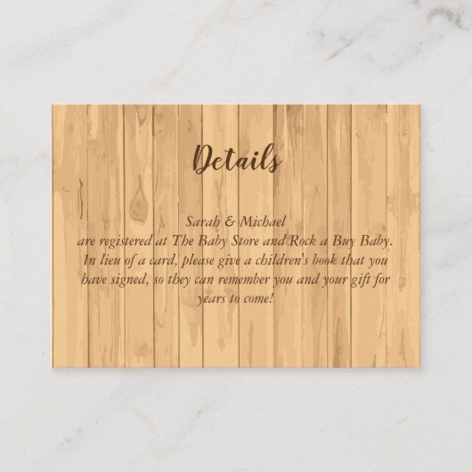 Deer Hunting Lodge Baby shower Antlers Informatiekaartje (Voorkant)