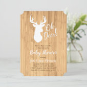 Deer Hunting Lodge Baby shower Antlers Kaart (Staand voorkant)