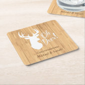 Deer Hunting Lodge Baby shower Antlers Kartonnen Onderzetters (Schuin)