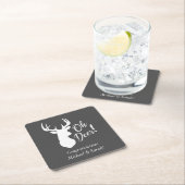 Deer Hunting Lodge Baby shower Antlers Kartonnen Onderzetters (Insitu)