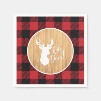 Deer Hunting Lodge Baby shower Antlers Servet