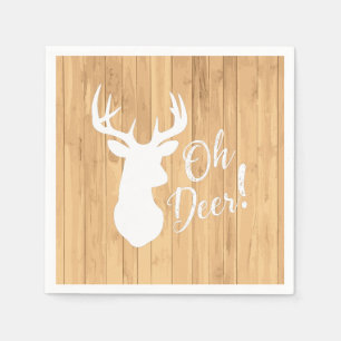 Deer Hunting Lodge Baby shower Antlers Servet