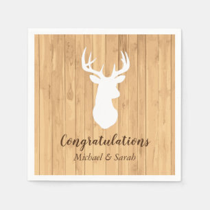 Deer Hunting Lodge Baby shower Antlers Servet