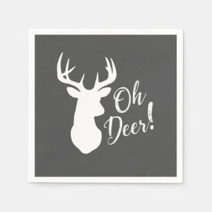 Deer Hunting Lodge Baby shower Antlers Servet