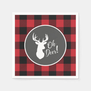Deer Hunting Lodge Baby shower Antlers Servet