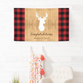Deer Hunting Lodge Baby shower Antlers Spandoek (Insitu)