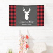 Deer Hunting Lodge Baby shower Antlers Spandoek (Insitu)