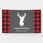 Deer Hunting Lodge Baby shower Antlers Spandoek (Horizontaal)