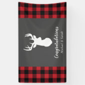 Deer Hunting Lodge Baby shower Antlers Spandoek (Verticaal)