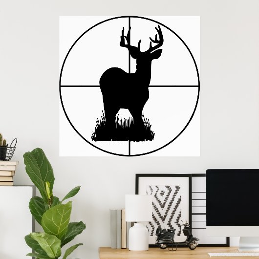Deer Hunting Poster (Thuiskantoor)