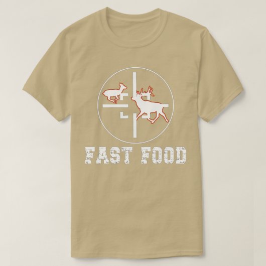 Deer Hunting Season Funny Hunter Fast Food T-shirt (Design voorkant)