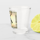 Deer Hunting Silhouette Camo Trim, gepersonaliseer Shot Glas (Rechts)