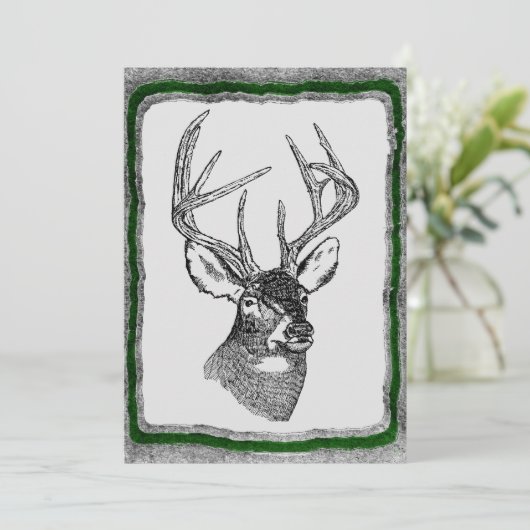 Deer Hunting-sjabloon Kaart (Staand voorkant)