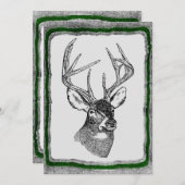 Deer Hunting-sjabloon Kaart (Voorkant / Achterkant)