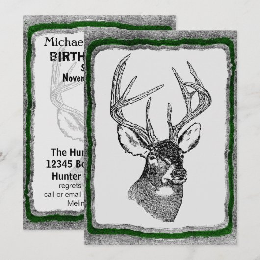 Deer Hunting-sjabloon Kaart (Voorkant / Achterkant)