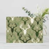 Deer Hunting Skull-patroon Kaart (Staand voorkant)
