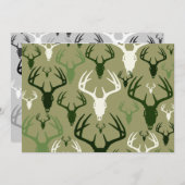 Deer Hunting Skull-patroon Kaart (Voorkant / Achterkant)