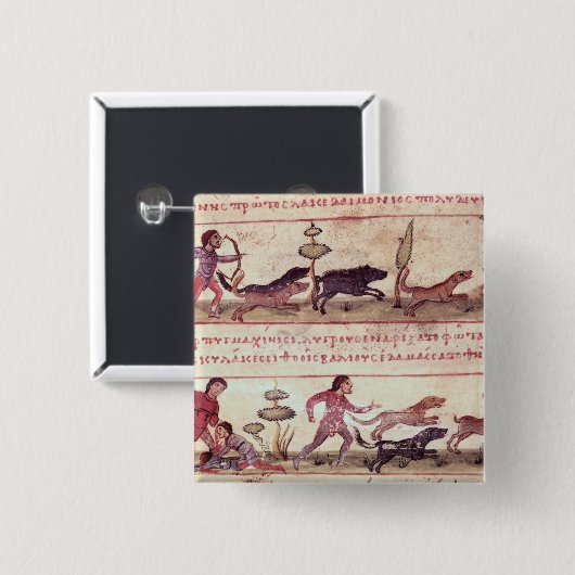 Deer Hunting Vierkante Button 5,1 Cm (Voorkant /achterkant)