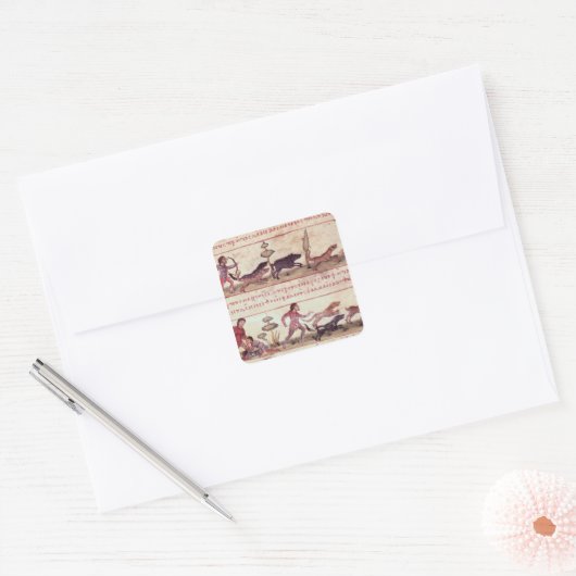 Deer Hunting Vierkante Sticker (Envelop)