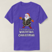Deer Hunting Whitetail Christmas Camo Santa T-shirt (Design voorkant)