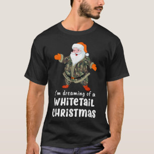 Deer Hunting Whitetail Kerstman Camo Santa T-shirt