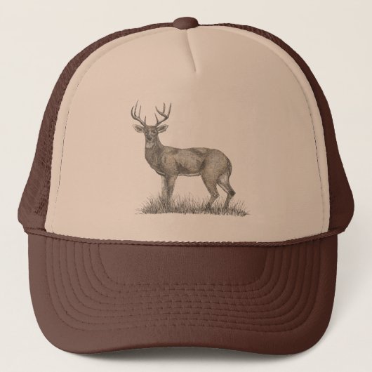 Deer II Trucker Hat Trucker Pet (Voorkant)