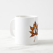Deer in a leaf koffiemok (Voorkant links)
