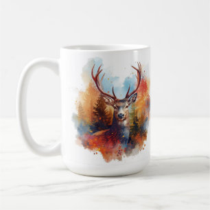 Deer in an Autumn Forest Koffiemok