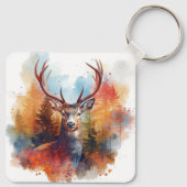 Deer in an Autumn Forest Sleutelhanger (Achterkant)