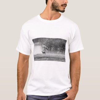 Deer in an autumn morning t-shirt