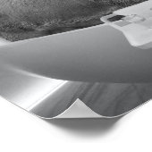 Deer in Bathtub Black White Bathroom art Poster (Hoek)