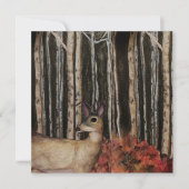 Deer in Birch Trees Blank Note Card Notitiekaartje (Voorkant)