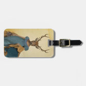Deer in Blue Dress 2 Bagagelabel (Voorkant horizontaal)